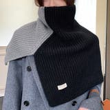 ブラック×グレー | スヌード マフラー レディース | REAL STYLE