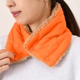 オレンジ | ネックウォーマー ボタン付き 前開き | REAL STYLE