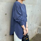 ネイビーブルー | カットソー レディース 長袖 | REAL STYLE