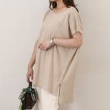 ベージュ【テールカット】 | Tシャツ レディース 半袖 | REAL STYLE