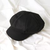 ブラック | シンプルコットンキャスケット レディース 帽子 | REAL STYLE