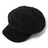 ブラック | 起毛コーデュロイキャスケット帽 レディース 帽子 | REAL STYLE