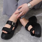 ブラック | サンダル レディース 厚底 | REAL STYLE
