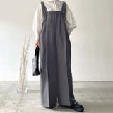 チャコール | サロペット レディース 秋 | REAL STYLE