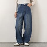 ブルー | デニムパンツ レディース ワイド | REAL STYLE