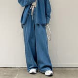 ブルー | デニムパンツ レディース ワイド | REAL STYLE