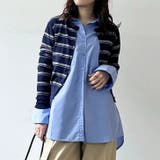 ブルー | シャツ ブラウス ロングシャツ | REAL STYLE