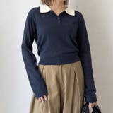ネイビー | ポロシャツ ニット ポロニット | REAL STYLE