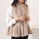 ベージュ | ベスト レディース ペプラム | REAL STYLE