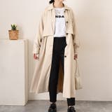 アイボリー(45) | トレンチコート レディース ロング | REAL STYLE