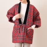 レッドチェックB | はんてん 羽織 レディース | REAL STYLE