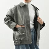 グレー(3) | フェイクレザージャケット レディース ブルゾン | REAL STYLE