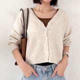 アイボリー×ブラウン(02) | カーディガン タンクトップ 2点セット | REAL STYLE