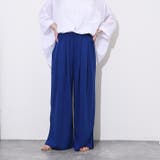 ブルー | ワイドパンツ レディース 夏 | REAL STYLE