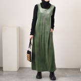 グリーン | ワンピース レディース ベロア | REAL STYLE