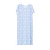 アザラシ柄(サックス) | ロングワンピース 夏 半袖 | REAL STYLE