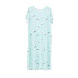 ネコ柄(ミントグリーン) | ロングワンピース 夏 半袖 | REAL STYLE