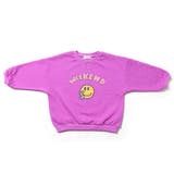 パープル | 【キッズ】ピーススマイルプリントスウェットプルオーバー キッズ トップス | REAL STYLE