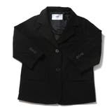 ブラック | ボタンスリーブベーシックテーラードジャケット キッズ トップス | REAL STYLE
