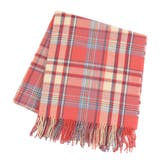 ピンクチェック | ≪しっかり厚手♪≫ウールタッチ無地＆タータンチェック大判ストール マフラー スヌ… | REAL STYLE
