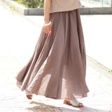 モカブラウン | 選べる9色 コットンロング丈スカート マキシスカート | REAL STYLE