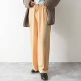 クリームベージュ | ドロスト付きベーシックベロアワイドパンツ レディース ボトムス | REAL STYLE