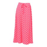 ネオンピンク | さらてろストレッチドット柄フレアスカート レディース ボトムス | REAL STYLE