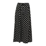 ブラック | さらてろストレッチドット柄フレアスカート レディース ボトムス | REAL STYLE