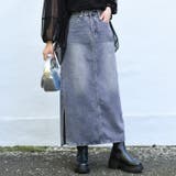 ブルー | デニムスカート レディース ロング | REAL STYLE