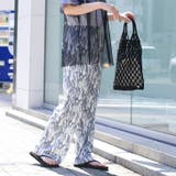 ブルーグレー | ワイドパンツ レディース 夏 | REAL STYLE
