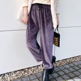 ダークパープル | ジョガーパンツ レディース ベロア | REAL STYLE