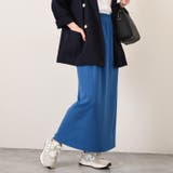 ブルー | タイトスカート ロング ウエストゴム | REAL STYLE