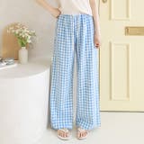 ライトブルー | ワイドパンツ レディース 丈長め | REAL STYLE