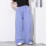 ブルー | ワイドパンツ レディース 丈長め | REAL STYLE