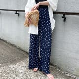 ネイビー | ワイドパンツ レディース きれいめ | REAL STYLE