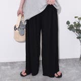 ブラック | ワイドパンツ レディース きれいめ | REAL STYLE