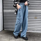 ライトブルー | デニムパンツ レディース ウエストゴム | REAL STYLE