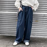 ブルー | デニムパンツ レディース ウエストゴム | REAL STYLE