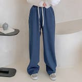 ブルー | デニムパンツ レディース ウエストゴム | REAL STYLE