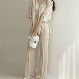 ライトベージュ | セットアップ レディース 夏 | REAL STYLE