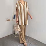 ベージュ | セットアップ レディース 春 | REAL STYLE
