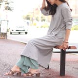 ライトグレー | ロング丈スウェットワンピース トップス ロングワンピース | REAL STYLE