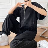 ブラック | オールインワン レディース 半袖 | REAL STYLE