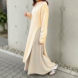 ライトベージュ | ワンピース レディース レイヤード | REAL STYLE