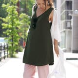 カーキ | Aラインサラてろタンクトップ トップス レディース | REAL STYLE