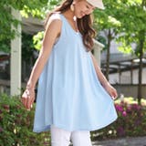 アイスブルー | Aラインサラてろタンクトップ トップス レディース | REAL STYLE