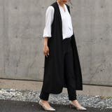 ブラック | ジレ レディース ロング | REAL STYLE