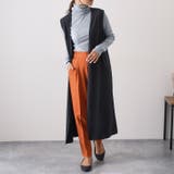 チャコール | ジレ レディース ロング | REAL STYLE