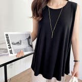 ブラック | ノースリーブ タンクトップ カットソー | REAL STYLE