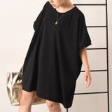 ブラック | チュニック レディース カットソー | REAL STYLE